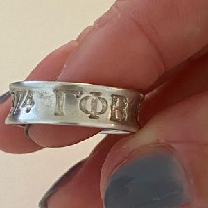 Sterling Silver Gamma Phi Beta Sorority Ring